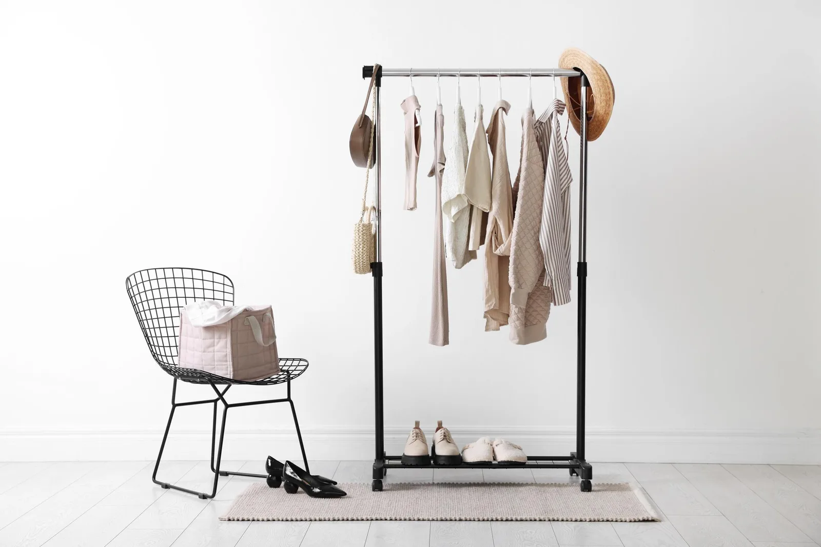 Editorial studio rack of curated ShoppingForYou apparel
